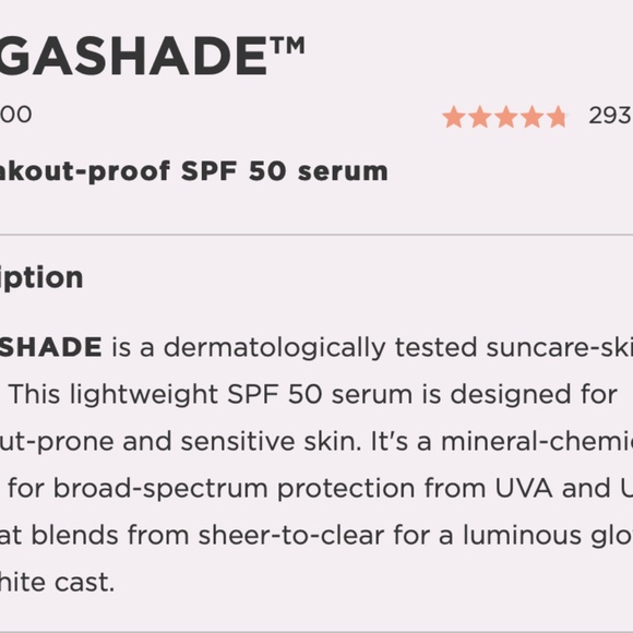 ZITSTICKA MEGASHADE SUNSCREEN Serum SPF 50 ~ 30ml in Box EXP 11/25 - Picture 2 of 5